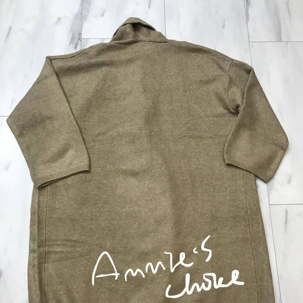 ZARA Women's Oversized Soft Knit Coat(Green marl , US S, M / EUR S, M) - Picture 11 of 11